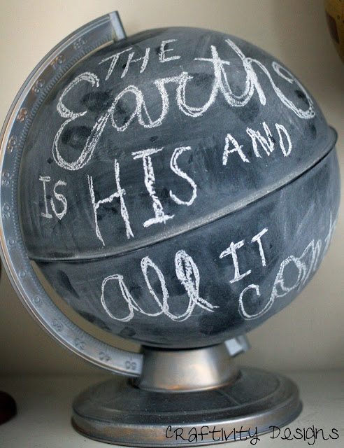 How to Make a DIY Chalkboard Globe