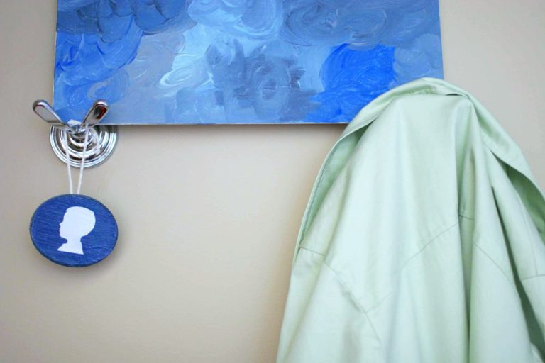 How to Make Colorful Wood Labels for Coat Hooks