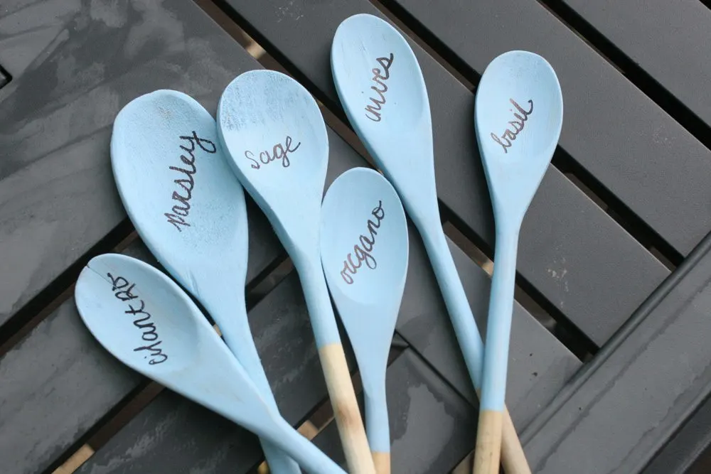 Wooden Spoon Herb Marker, DIY Herb Marker, Flower Marker, Vegetable Marker, by @CraftivityD