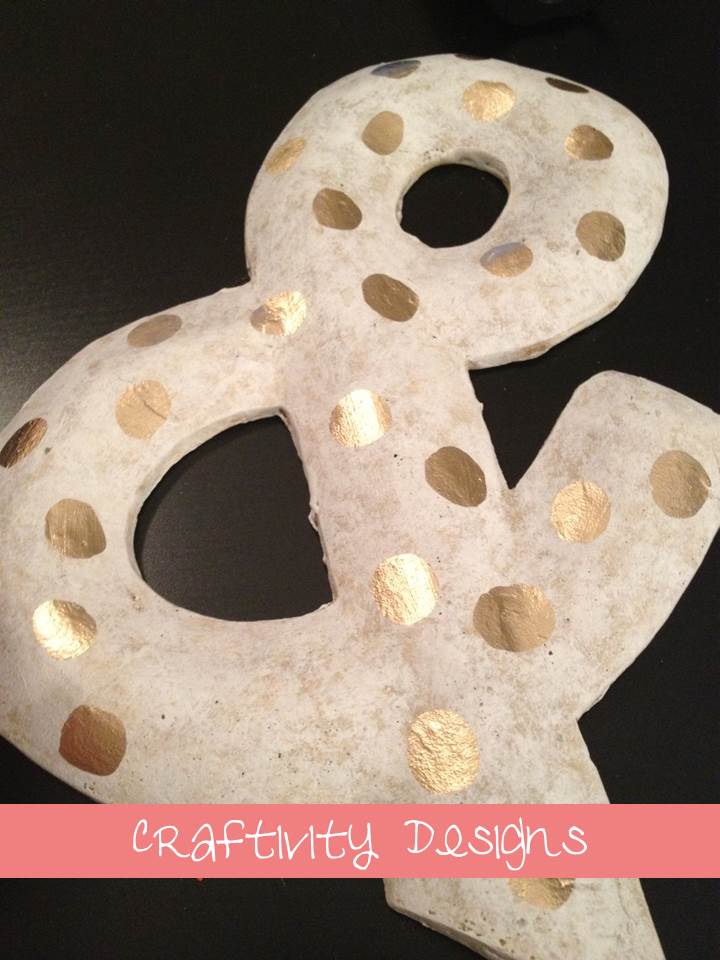 How to Make a Gold Polka Dot Ampersand
