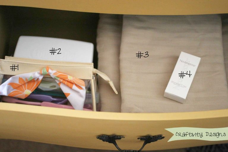 Nightstand Organization for a Guest Bedroom