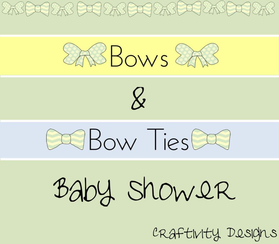 Bows &amp; Bow Ties Baby Shower Decorations – Craftivity Designs