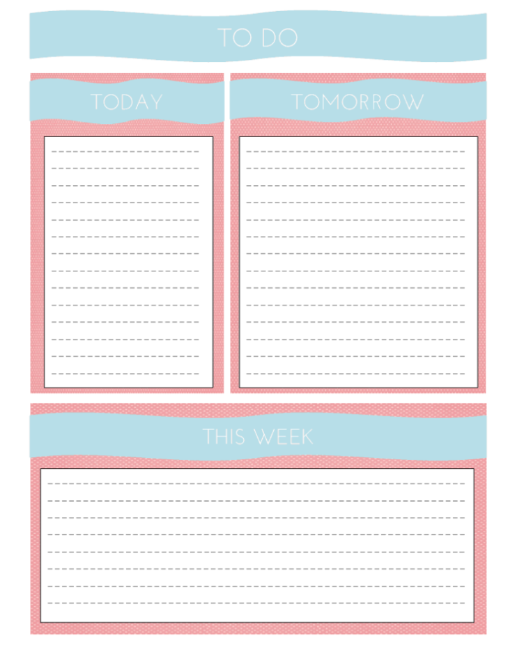 Free Printable To Do Lists To Get Organized Template Word