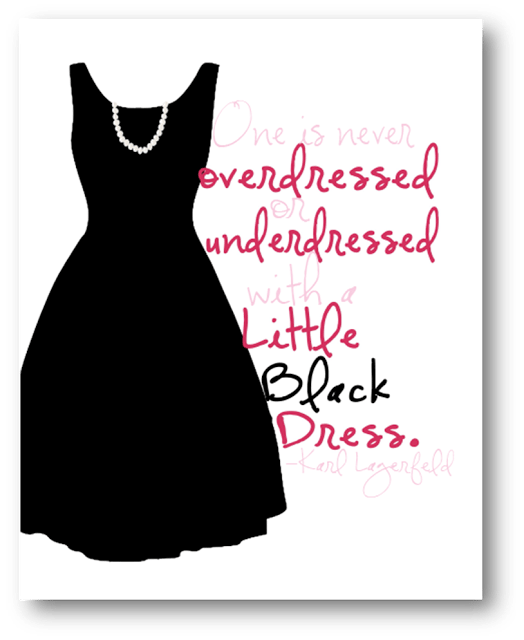 Little Black Dress Free Printable Art – Craftivity Designs
