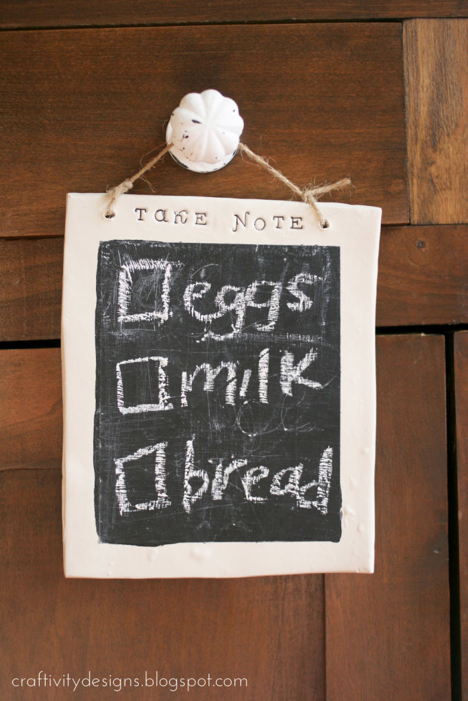 How to Make a Clay Chalkboard