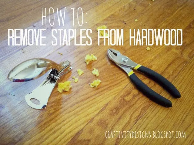 How to Remove Carpet Staples from Hardwood - Pliers and Staple Remover