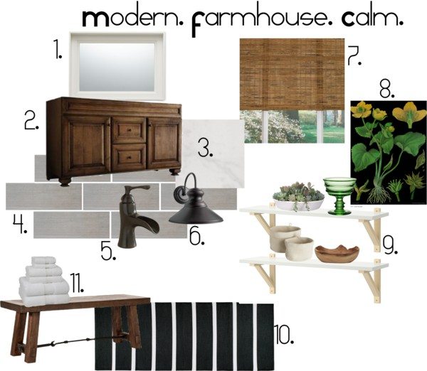 Modern Farmhouse Bathroom Renovation Plan