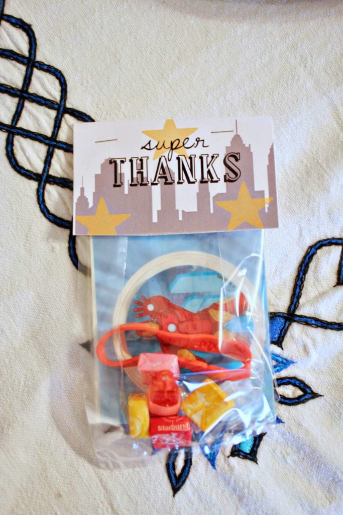 superhero party favor