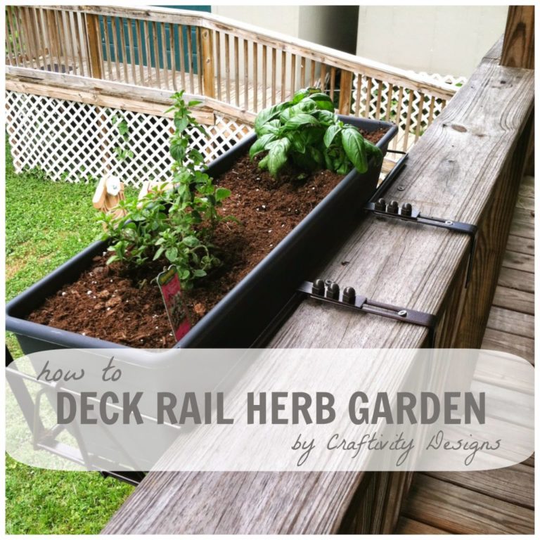 How to Make a Deck Rail Herb Garden