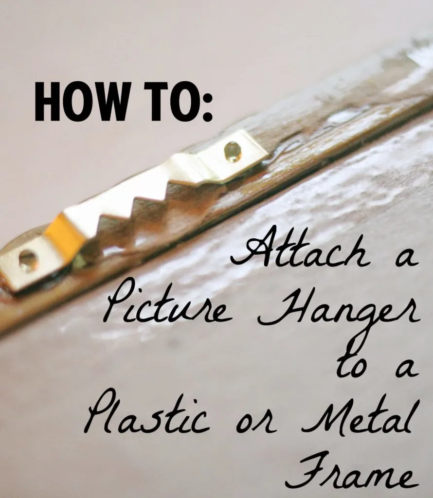 How to attach a hanger to a plastic or metal frame