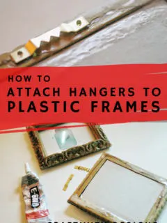 how to attach a hanger to a plastic frame