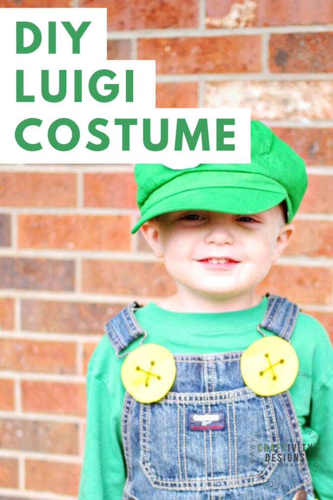 diy luigi costume on little boy