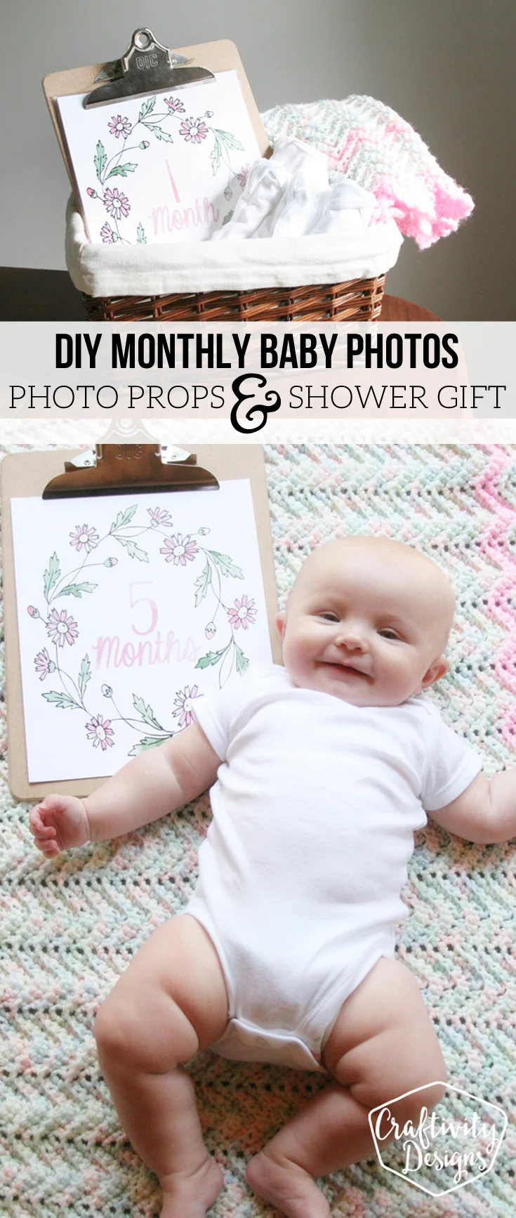 DIY Monthly Baby Photos – Craftivity Designs