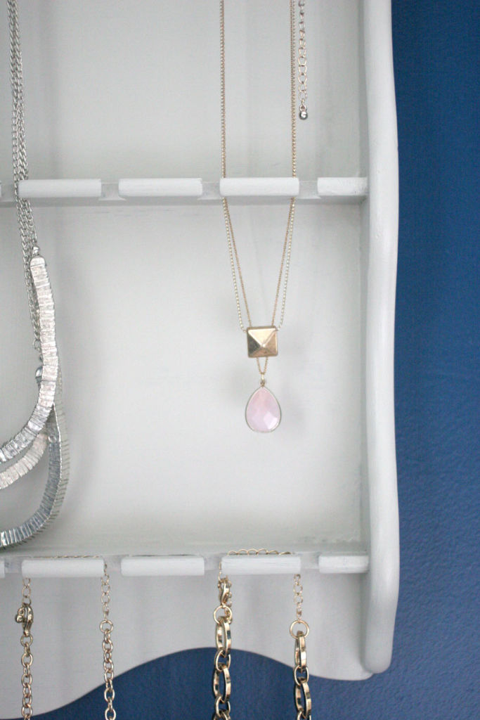 How to Make a DIY Jewelry Organizer from a Common Thrift Store Find!