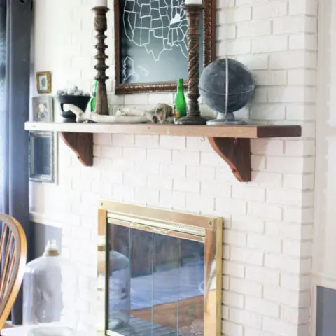 How to Brighten a Dark Fireplace with Paint - After