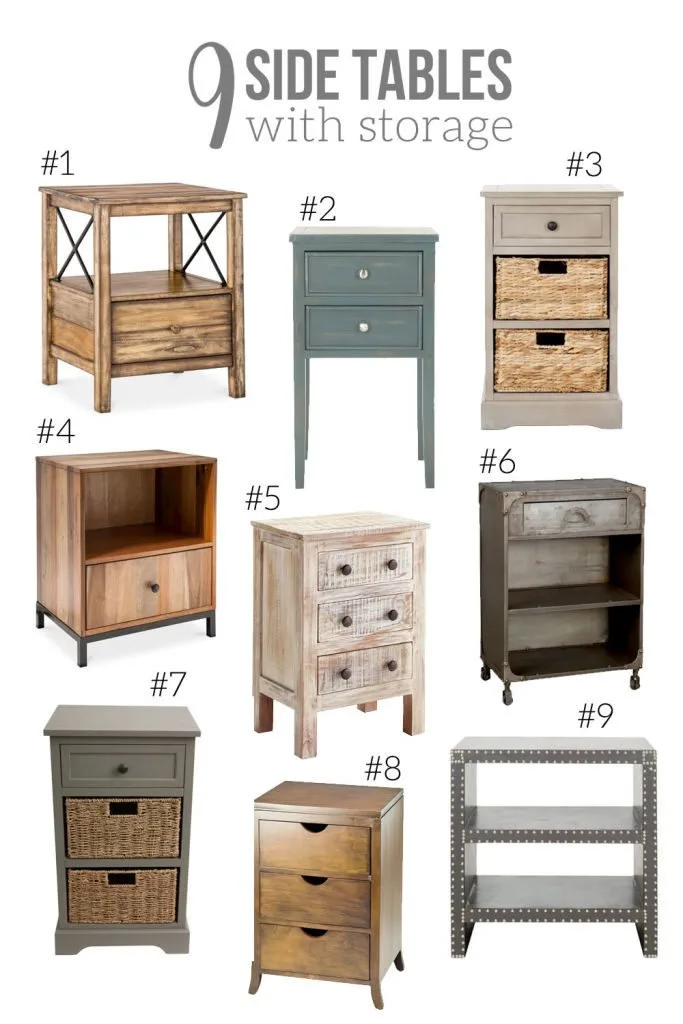 9 side tables with storage night stand nightstand end table