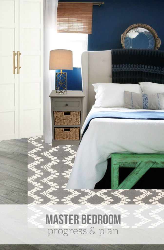 master bedroom plan_progress navy bedroom pax wardrobe grey gray wood floor