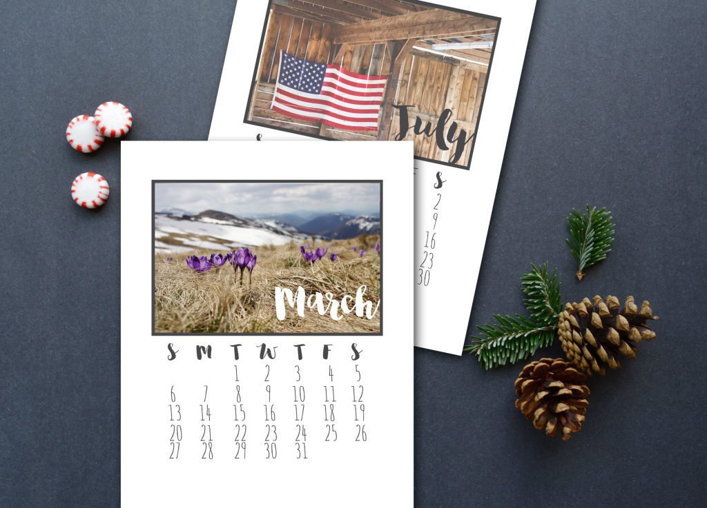 Print this 2016 Calendar, package it beautifully {maybe with a clipboard, large metal clips, or wrapped in twine} and give it to everyone on your list! I love the modern feel of the black and white, that lets the seasonal photos shine.