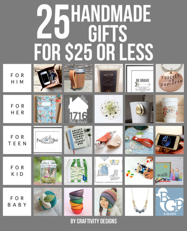 25 Handmade Gift Ideas   Craftivity Designs