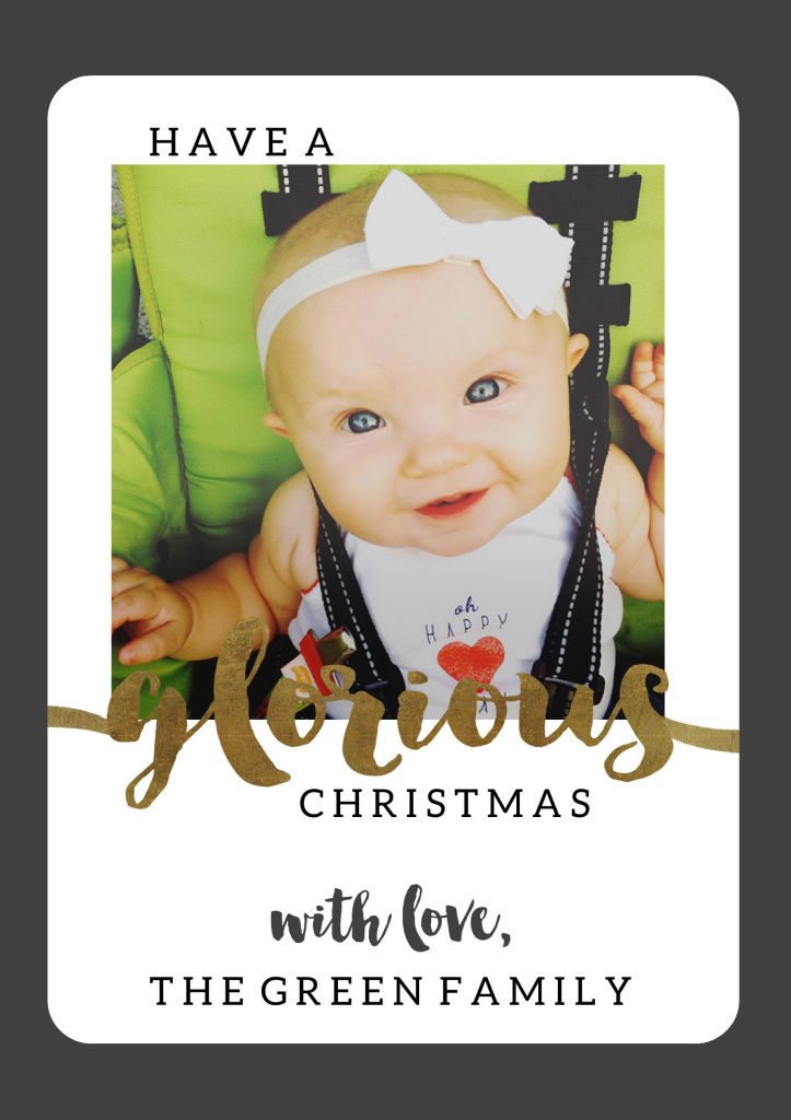 No time for a Holiday Photo Shoot this year? Make your Christmas Card with an Instagram Photo via @craftivityd