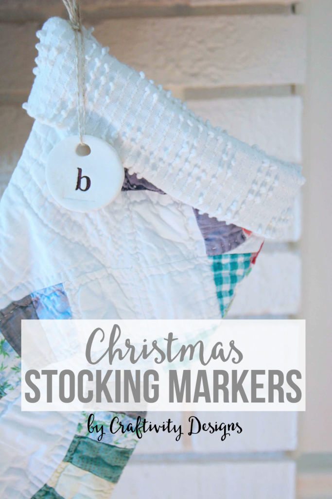 Clay Tag Christmas Stocking Markers. Mark your Christmas Stockings with these Clay Tags. by @CraftivityD 