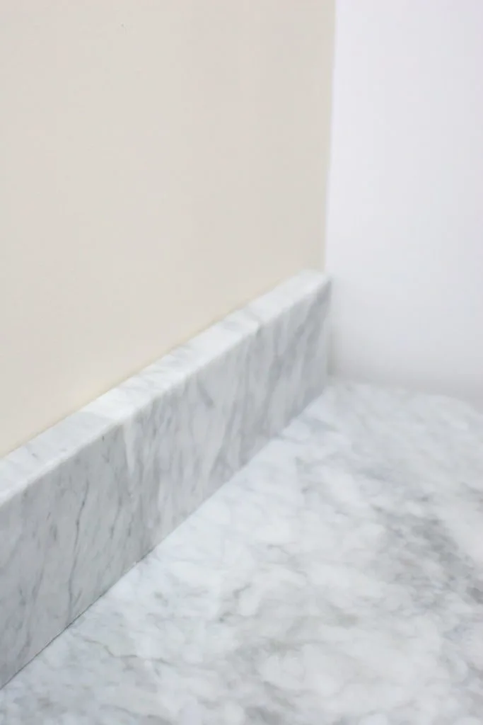 Easily Install A Granite Backsplash, Install Vanity Backsplash On Uneven Wall