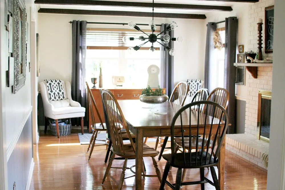 Dining Room Decor, Light & Bright Eclectic Home Tour by @CraftivityD