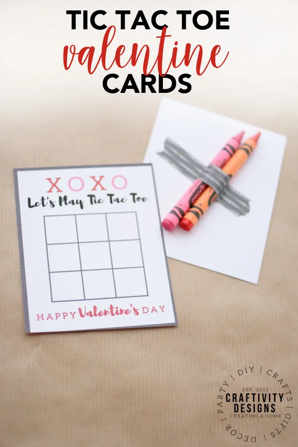 Tic Tac Toe Valentine Cards