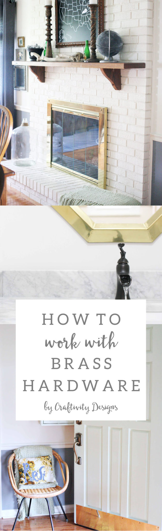 How to Work with Brass Hardware // Mixing Brass with other metal finishes. // @CraftivityD