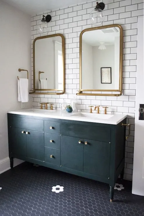 Mix brass or gold hardware with oil-rubbed bronze finishes. How to work with Brass hardware. via @CraftivityD