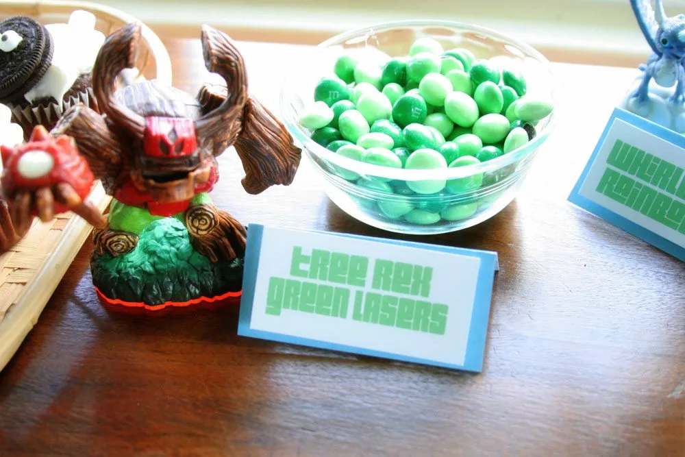 Tree Rex Green Lasers, Easy Skylanders Birthday Party, Candy Bar, Party Favor, by @CraftivityD