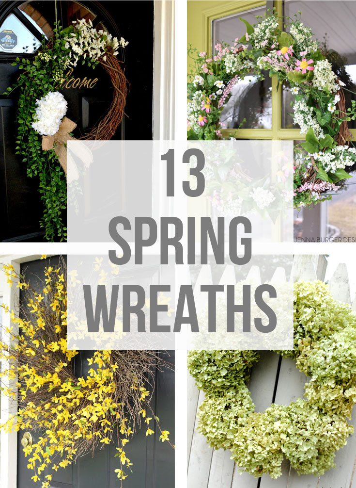 13 Spring Wreath Ideas via @CraftivityD