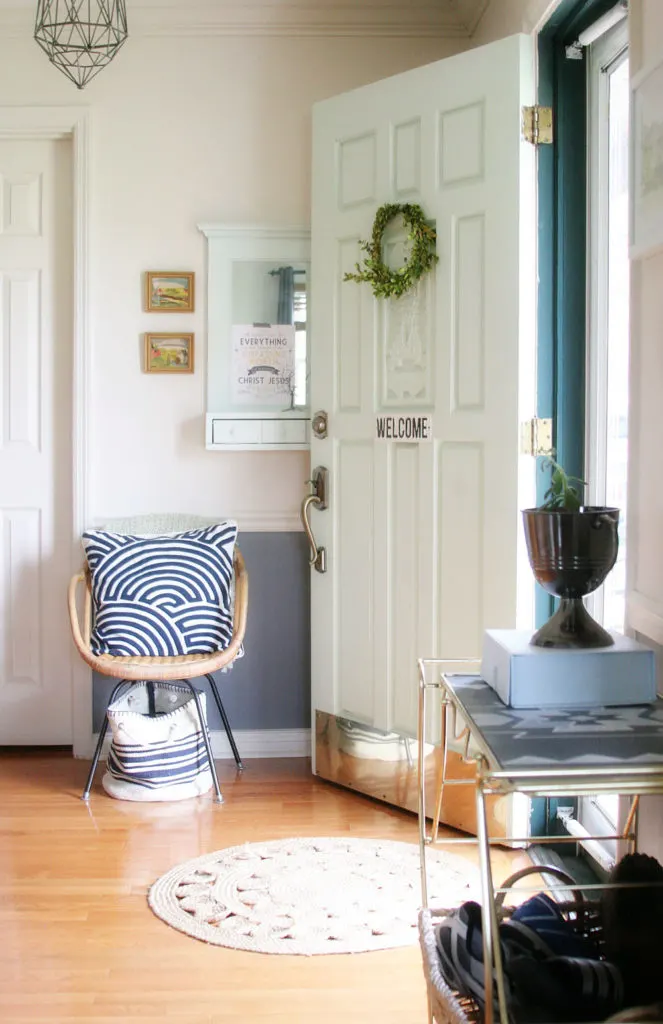 2016 Entryway Spring Tour by @CraftivityD - blue, green, mint, navy, grey, entry