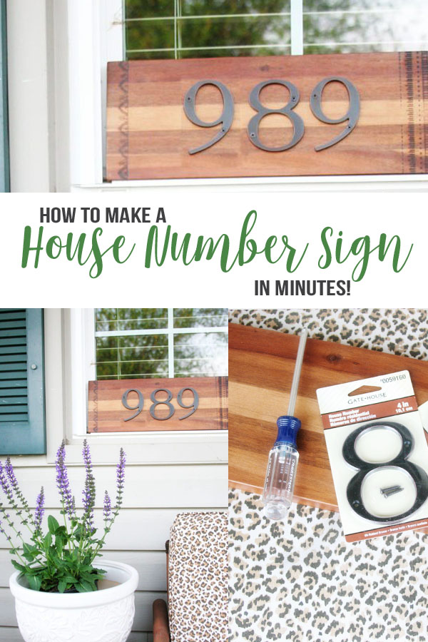 diy house number sign, house address sign