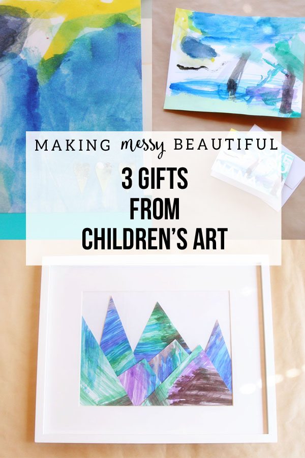 3 Gifts made from Art. Make a gift for Mother's Day from a child's artwork. by @CraftivityD