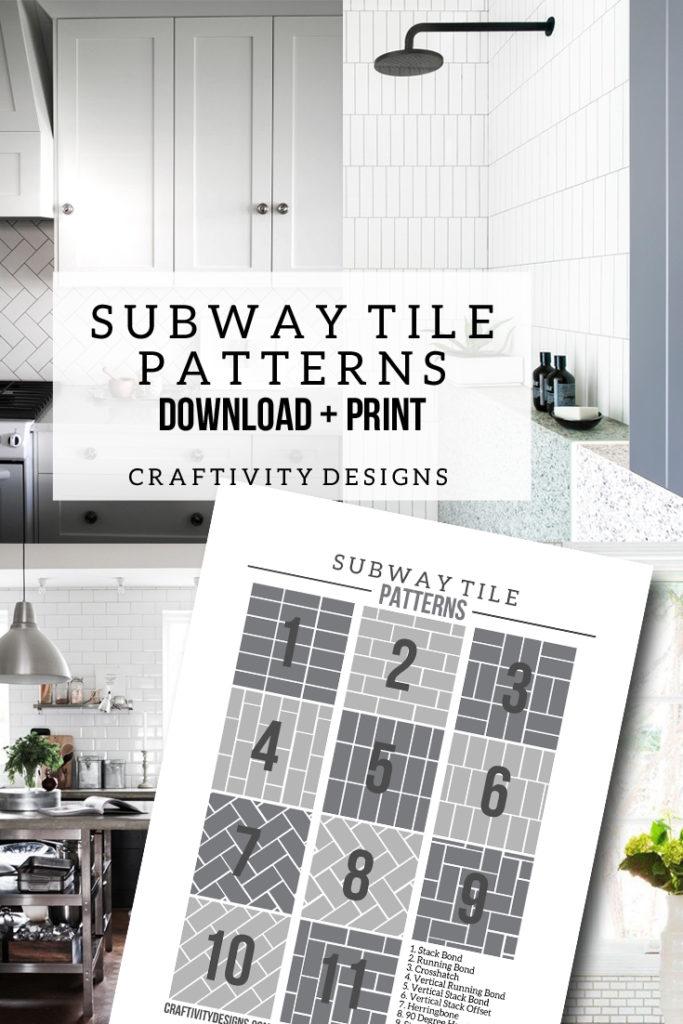 50+ Subway Tile Ideas. The ultimate list of subway tile options -- sizes, colors, materials, patterns, etc. Includes a FREE Printable - Subway Tile Pattern Templates. by CraftivityD