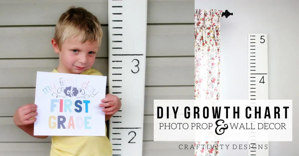DIY Growth Chart Photo Prop + Wall Decor, How to Make a DIY Growth Chart, by @CraftivityD