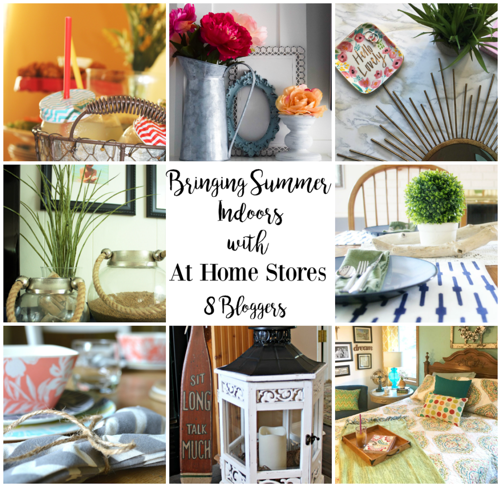 Check out these Summer Decorating Ideas! In this Summer Tour of my Dining Room, see how I brought beach-inspired texture and color into a neutral space. #AtHomeFinds @CraftivityD @athomestores
