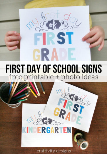 9 First Day of School Signs + Tips for Great Photos – Craftivity Designs