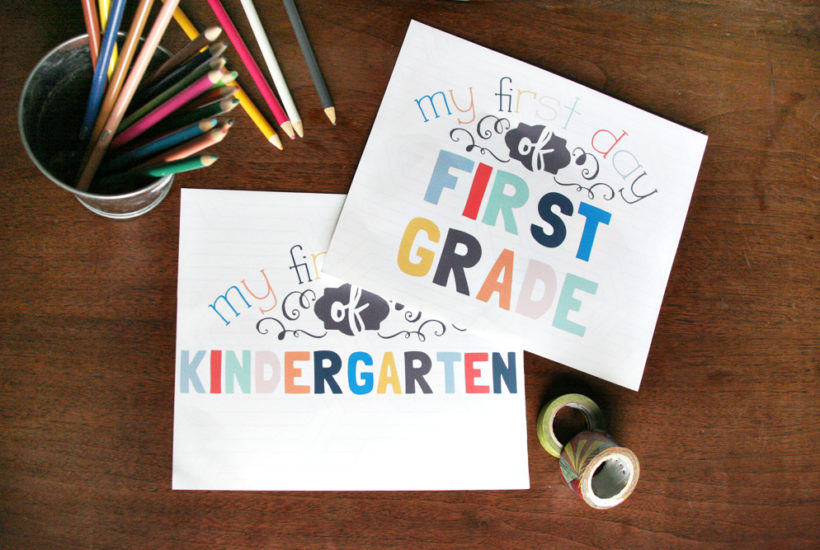 FREE PRINTABLE First Day of School Signs, Back to School Photo Ideas and Photo Props, by @CraftivityD