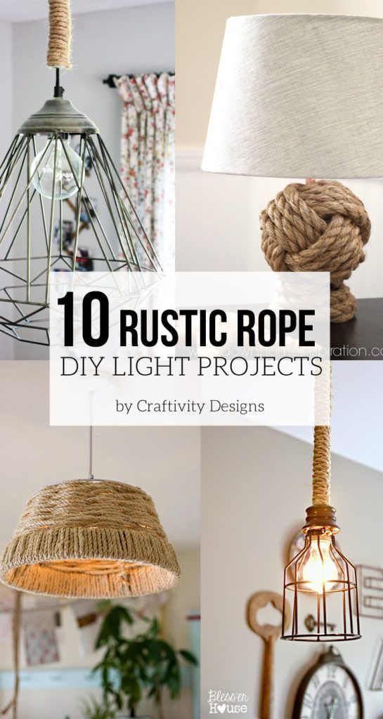 10 rustic rope diy light projects