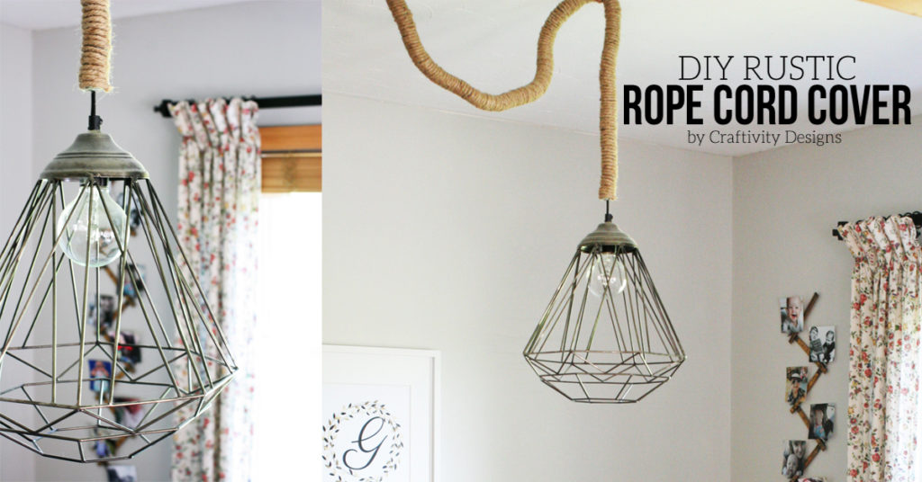 10 DIY Rustic Lights using rope + DIY Rope Cord Cover by @CraftivtyD