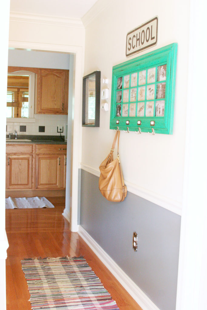 family command center hanging in entryway