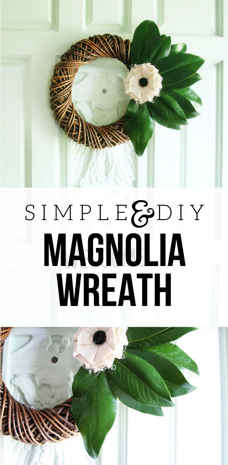 Simple DIY Magnolia Wreath by @CraftivityD