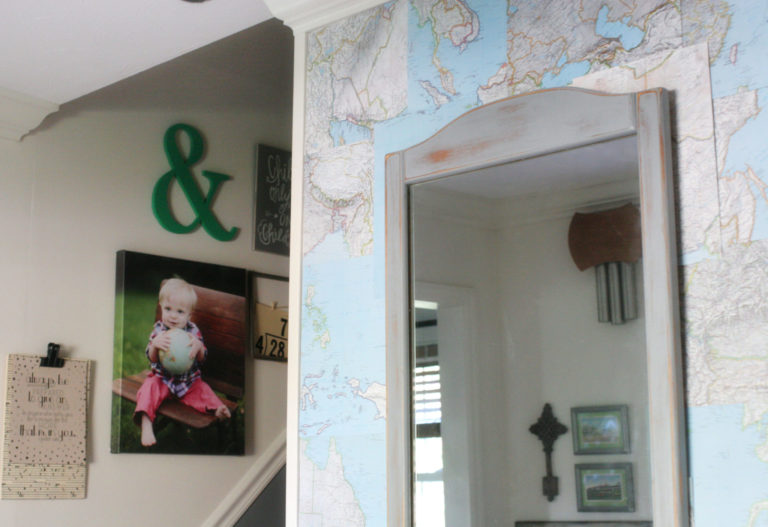 DIY Map Wallpaper, Wall Treatment, Renter-Friendly, Temporary, Map Wall by @CraftivityD
