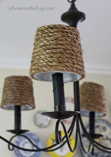 10 DIY Rustic Lights using rope + DIY Rope Cord Cover by @CraftivtyD