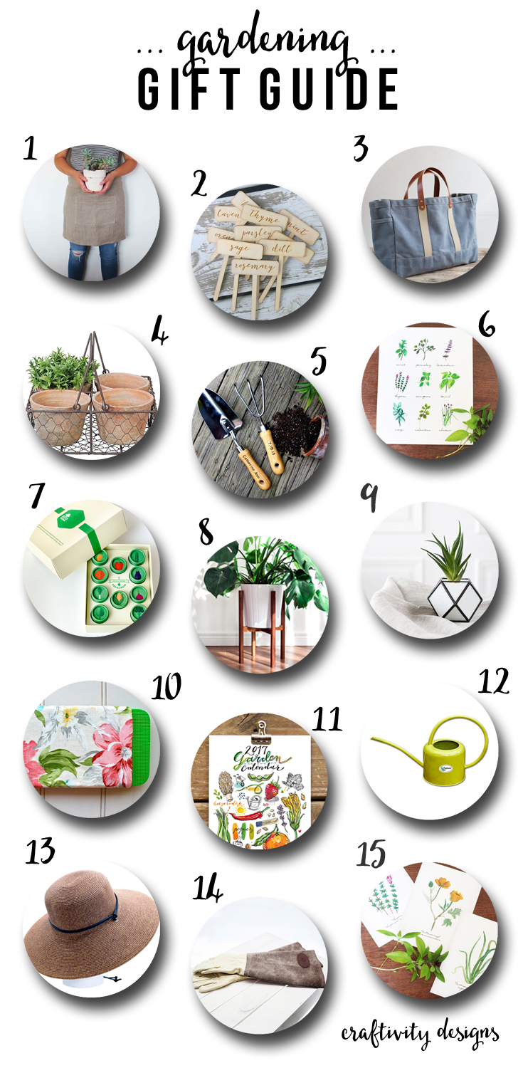A Gift Guide for the Gardener, Gardening Gift Guide, Gifts for a Gardener, Green Thumb, Gardening Gift Ideas by @CraftivityD