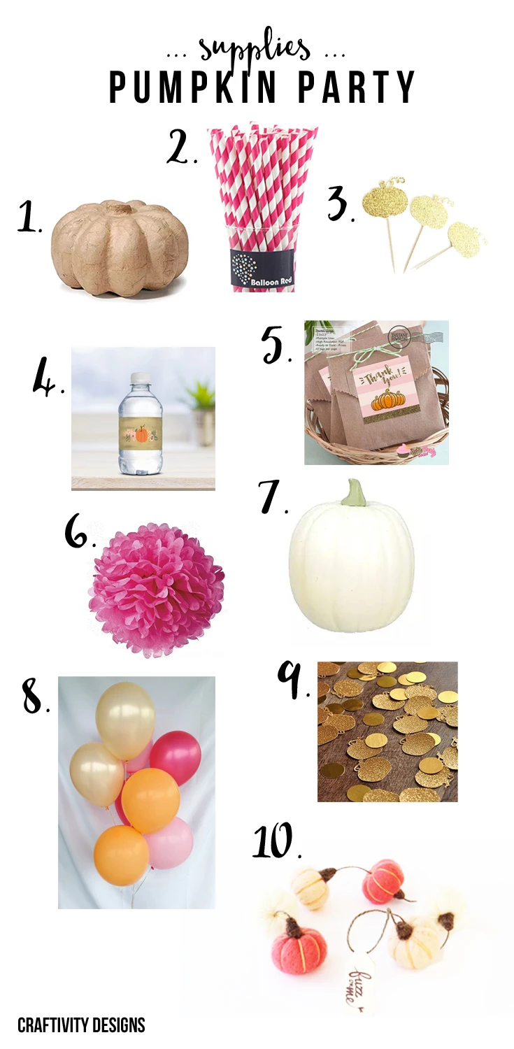 Pretty Pumpkin Party Ideas, by @CraftivityD