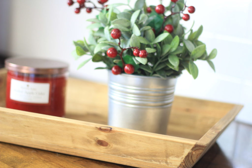 Handmade wood tray