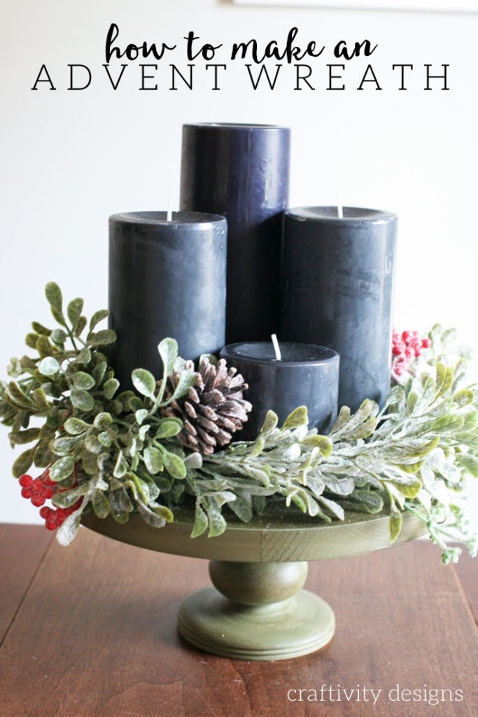 Celebrate the season with intention, by making this beautiful centerpiece. How to Make an Advent Wreath, DIY Advent Wreath, Modern Advent Wreath, by @CraftivityD